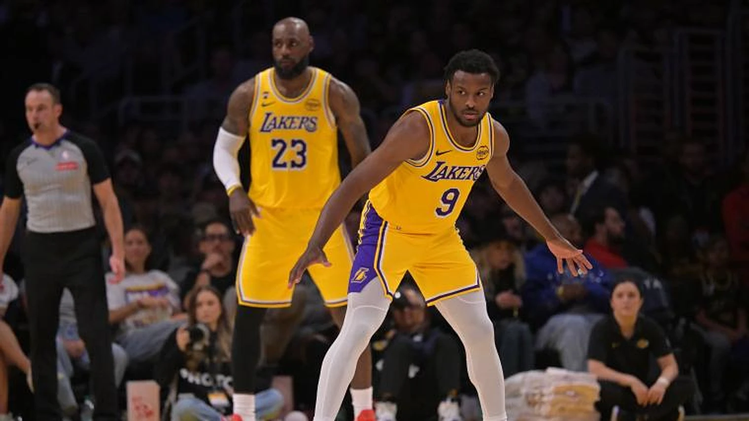 Bronny to LeBron and back again — James family makes NBA history for Lakers