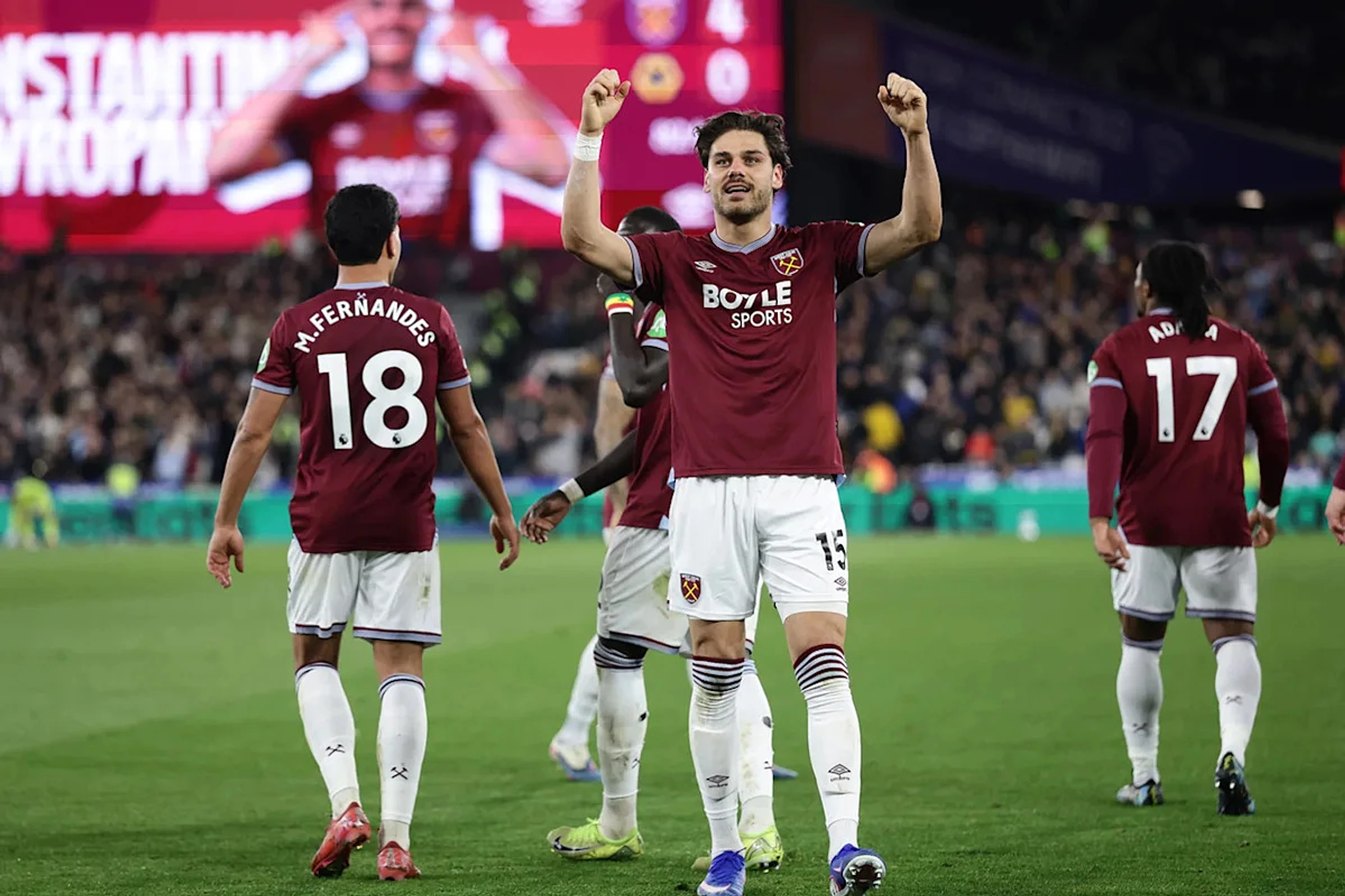 West Ham thrash Wolves to climb out of relegation zone