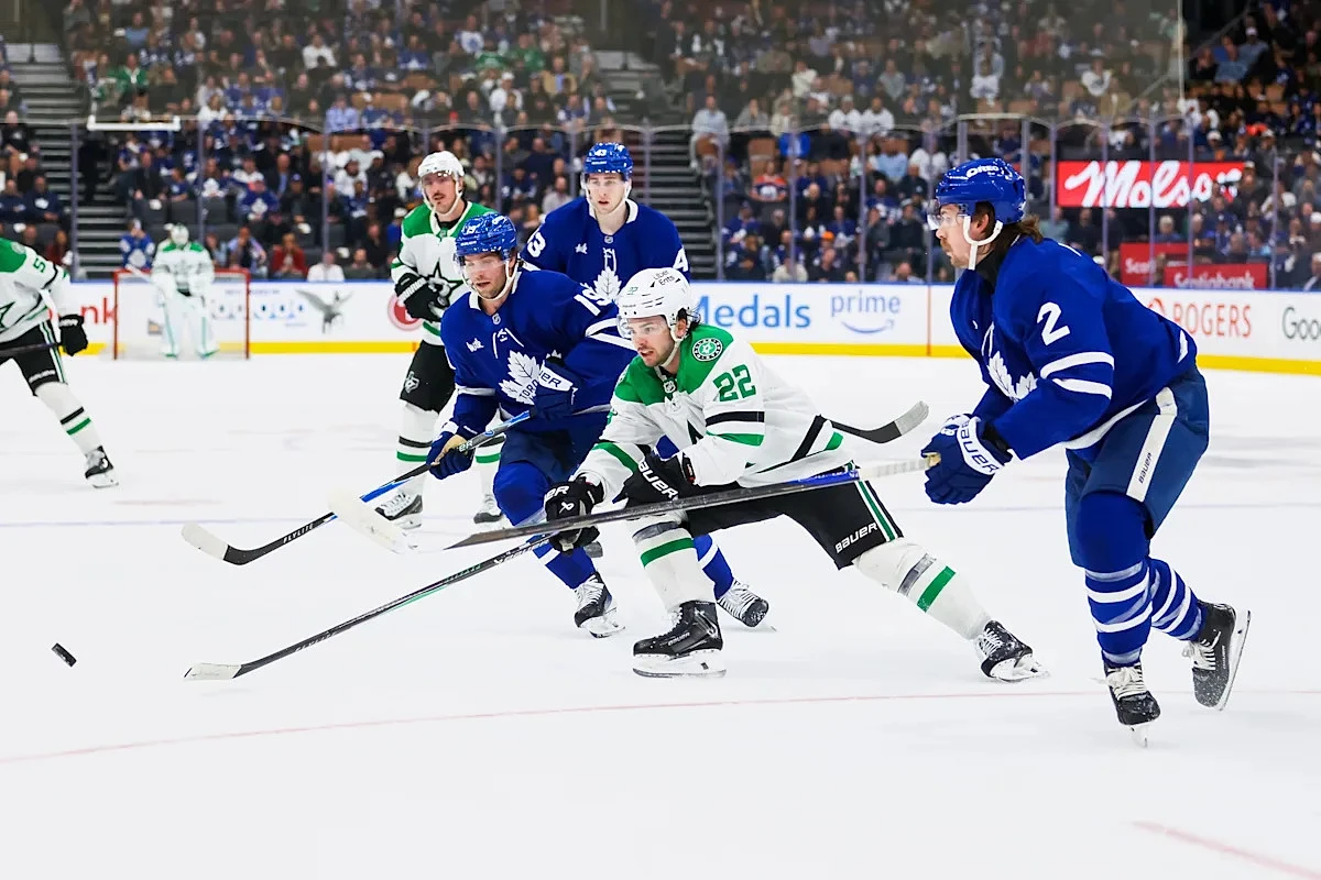 Bourque's 4-point game helps the Stars rally past the Maple Leafs 6-5