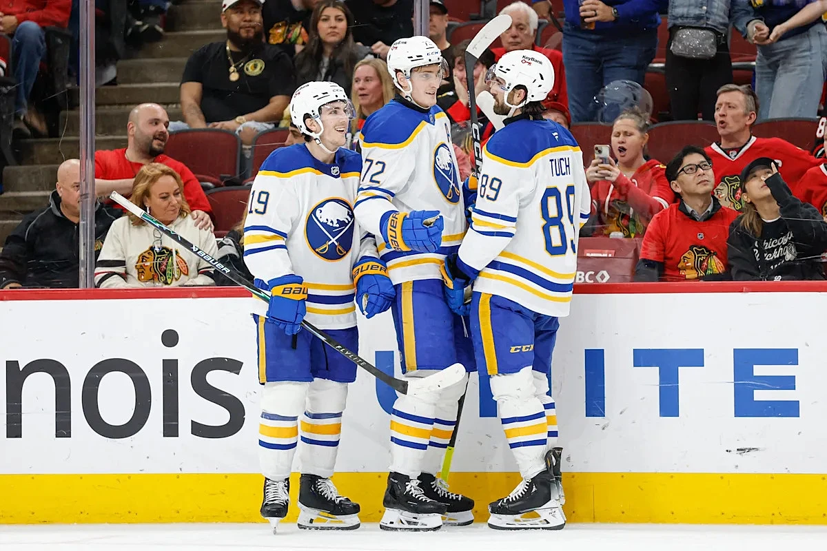 Sabres clinch Atlantic Division as Thompson scores twice