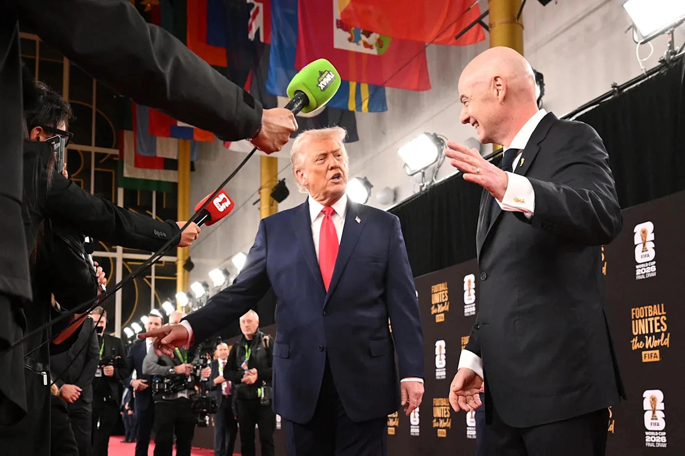Trump joined at UFC fight by FIFA president Gianni Infantino in Miami
