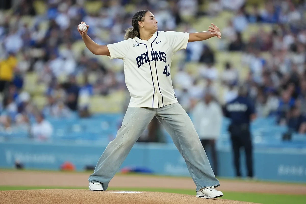 UCLA keeps celebrating with first pitch in Dodgers-Mets finale