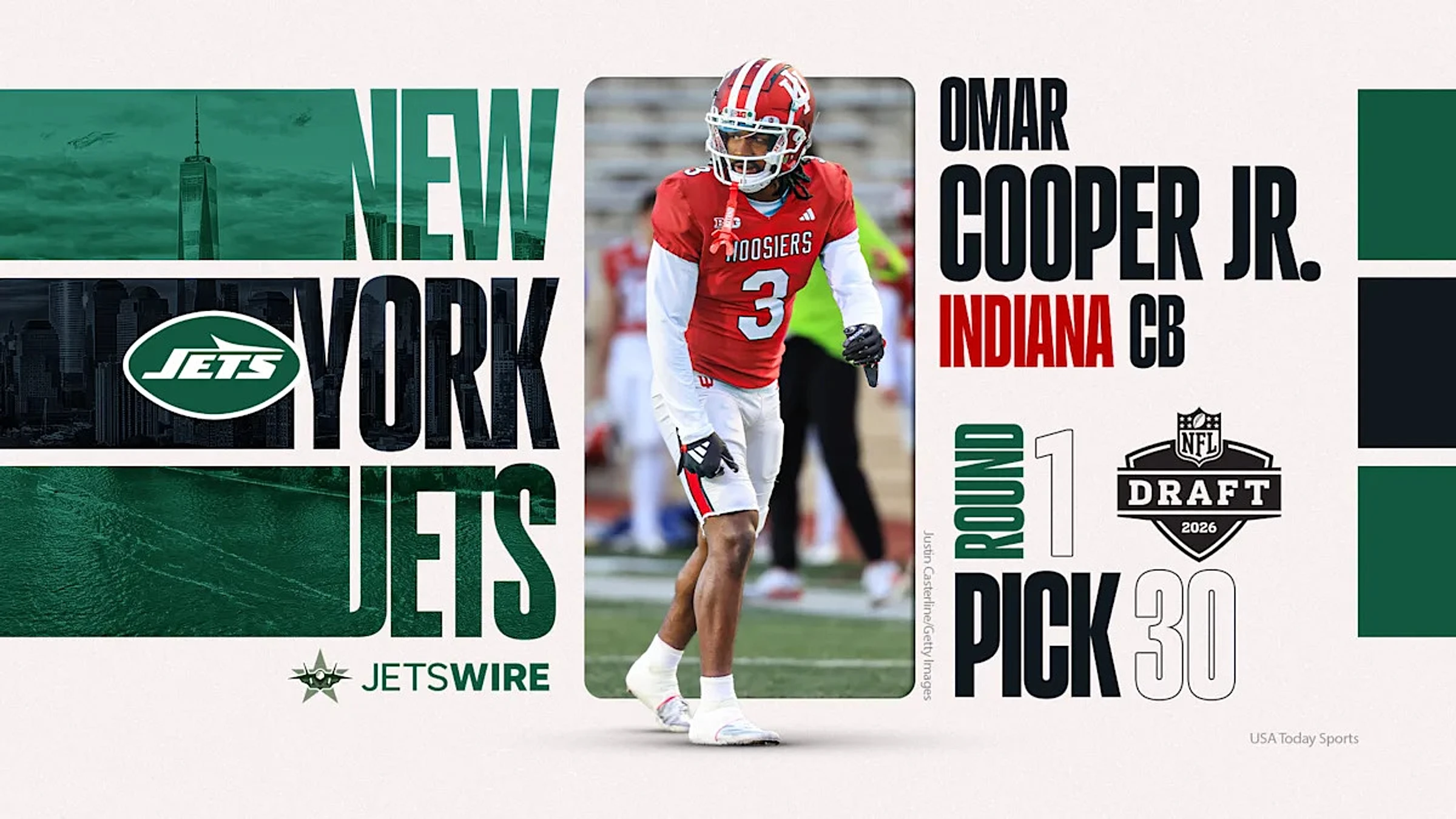 Jets trade up to 30th for Indiana WR Omar Cooper Jr. in 2026 NFL Draft