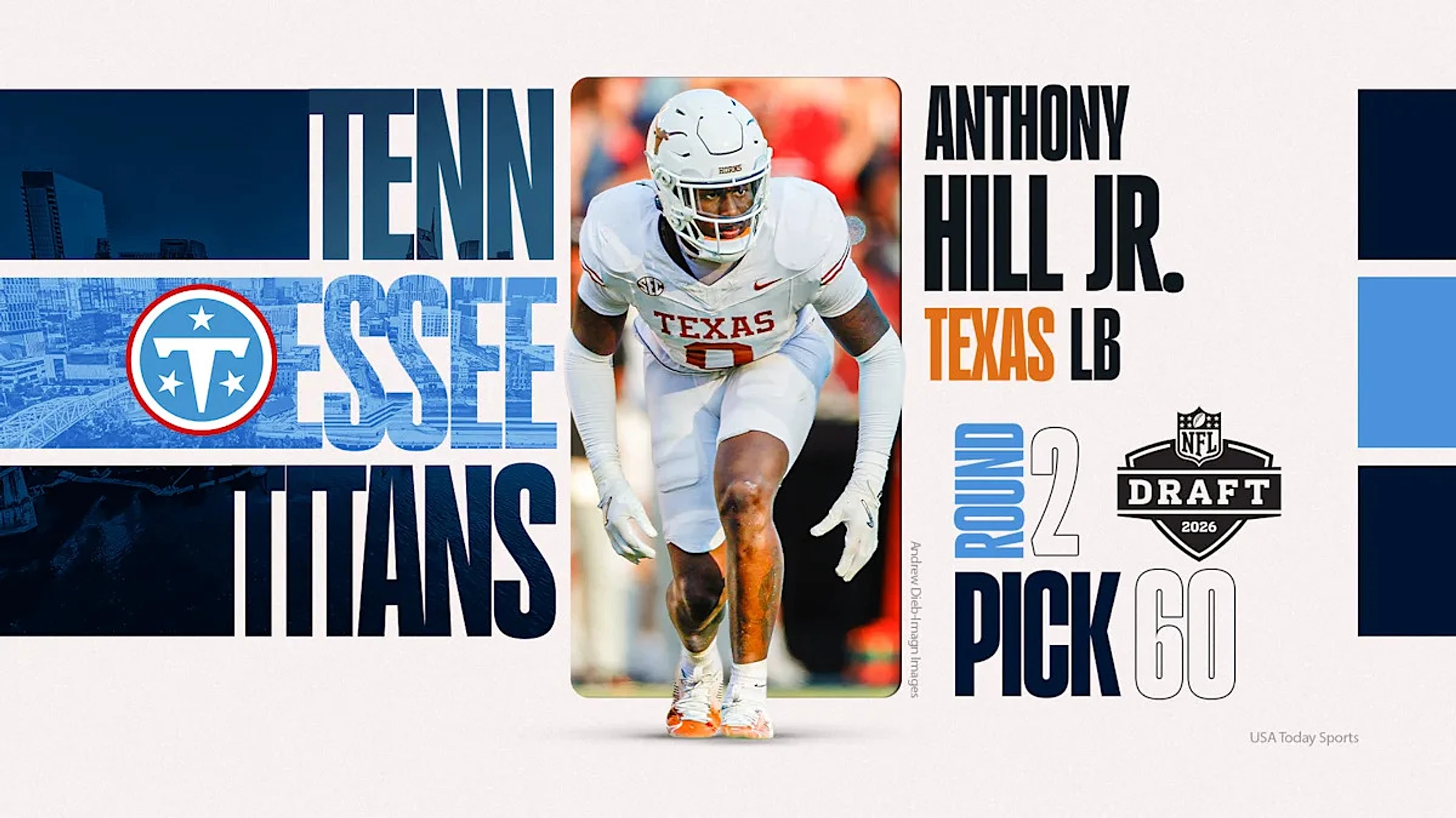 2026 NFL draft: Tennessee Titans trade up to nab LB Anthony Hill