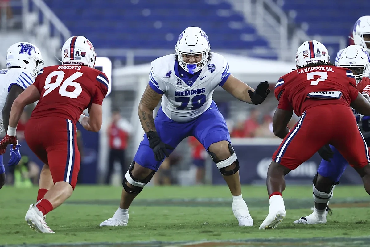 Memphis OT Travis Burke selected 117th overall by Los Angeles Chargers at 2026 NFL Draft