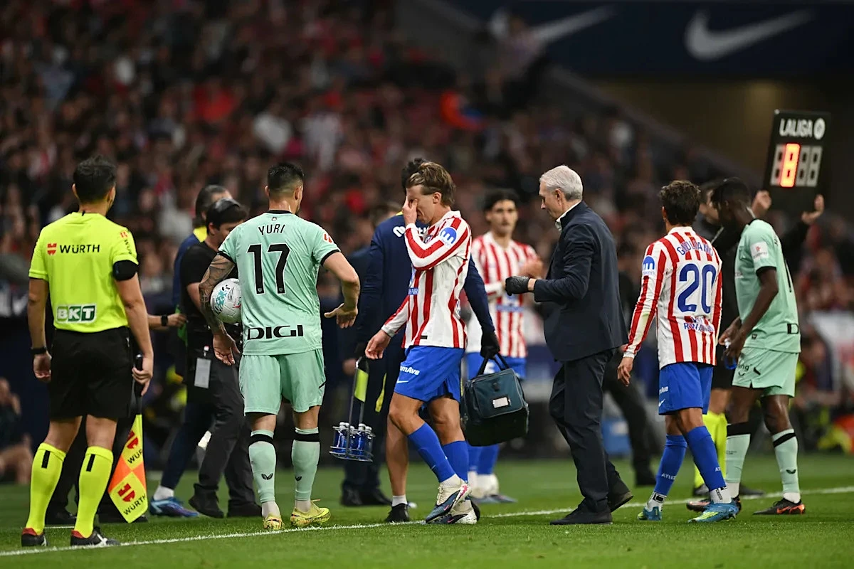 Atlético Madrid star to miss Arsenal clash after fresh injury blow