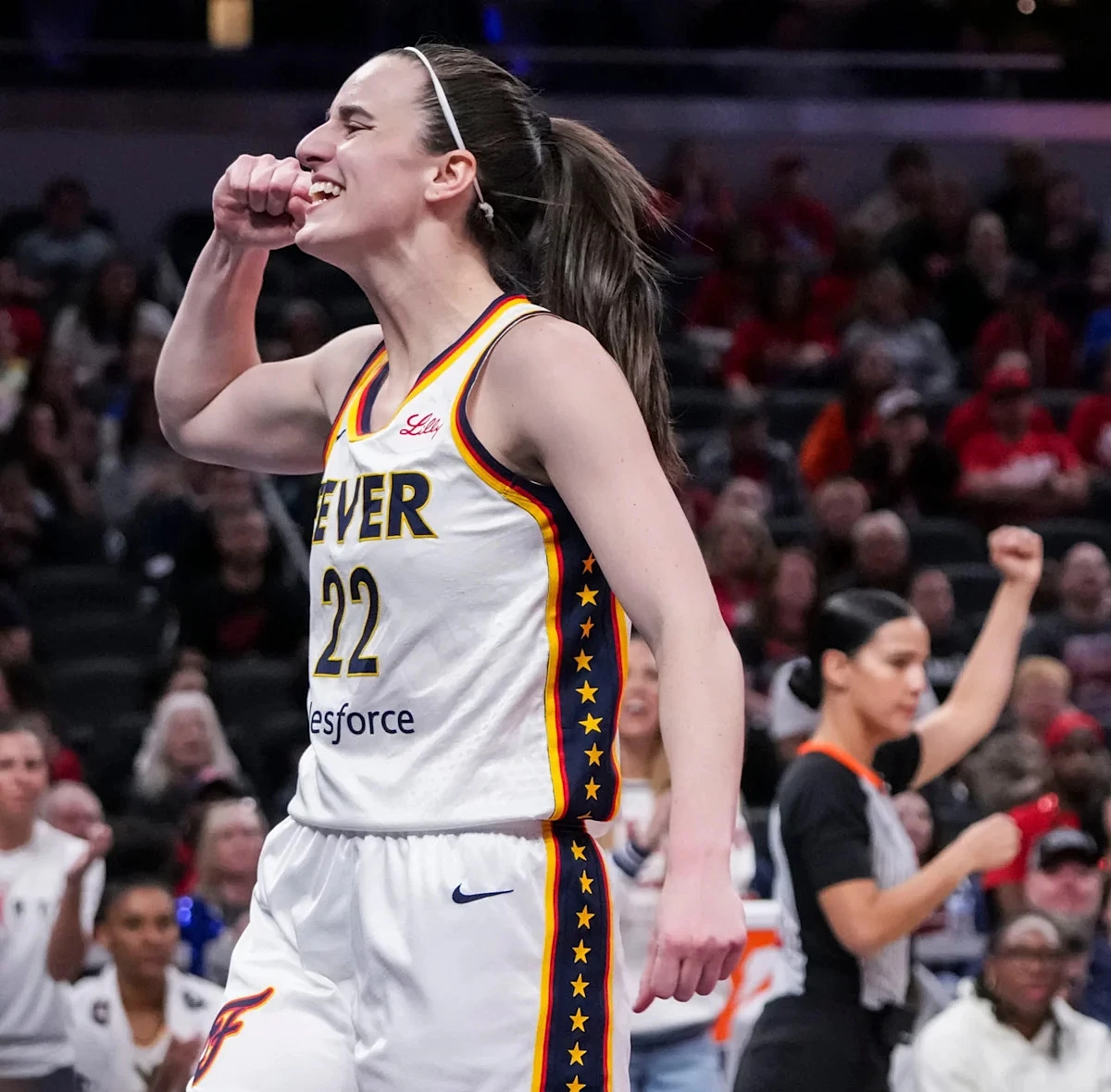 Fever star Caitlin Clark 'good' after injury scare against Wings