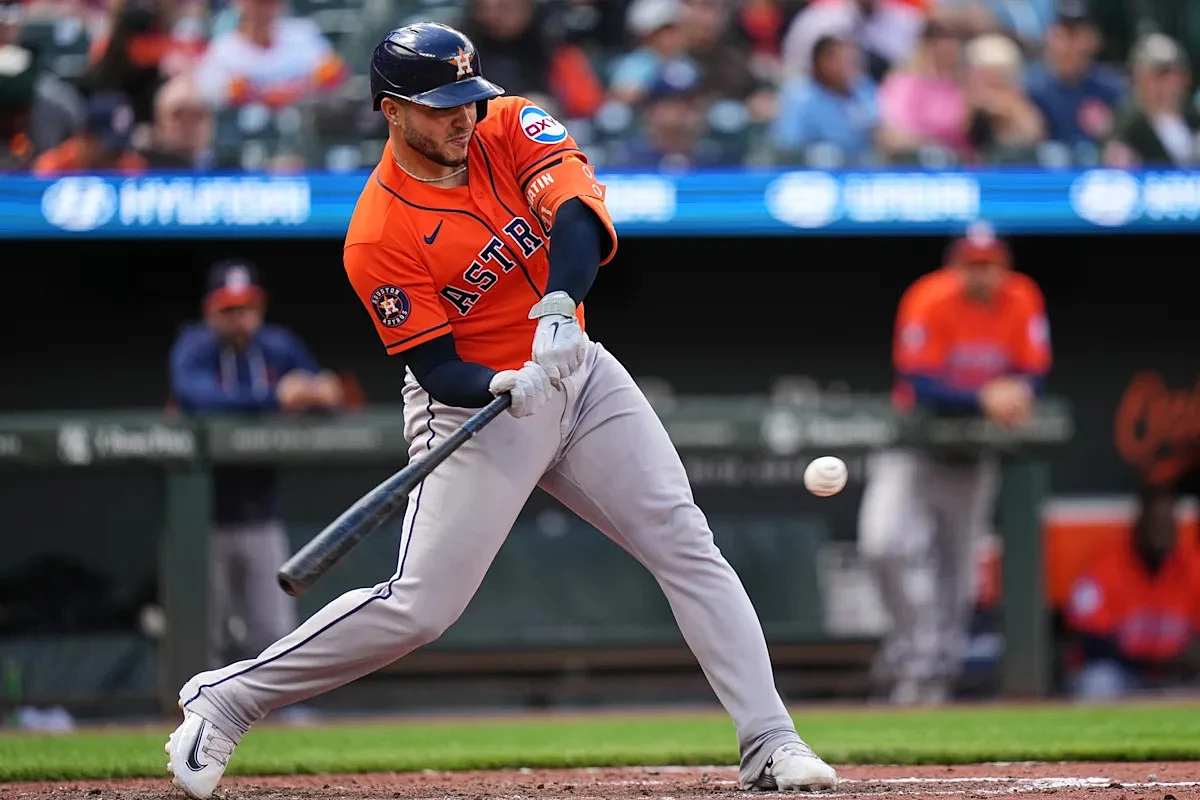 Astros scratch catcher Yainer Diaz with a left abdominal injury before start of Dodgers series