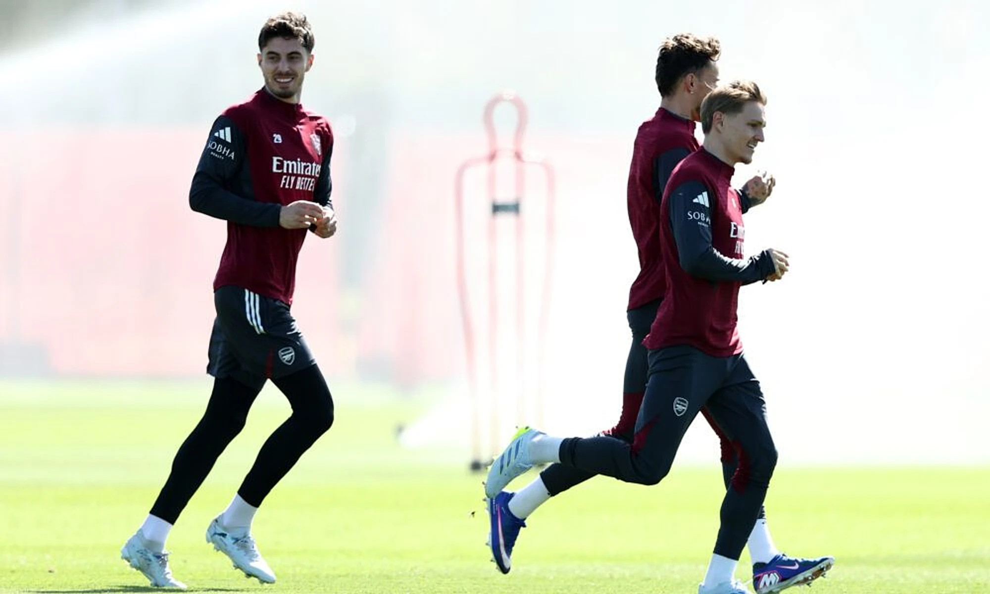 Kai Havertz and Martin Odegaard involved in Arsenal’s pre-match walk ahead of Atletico Madrid game