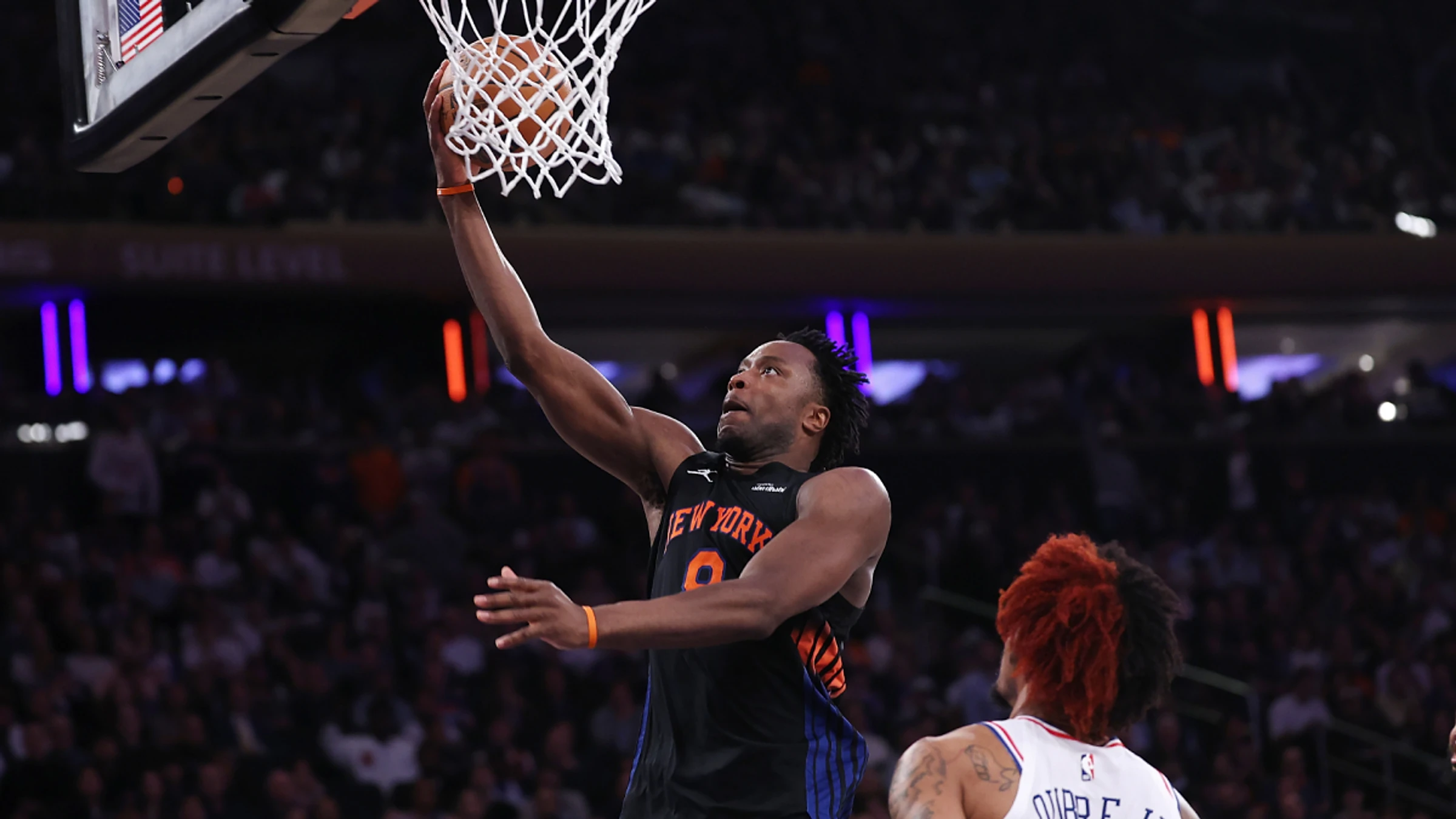 Knicks forward OG Anunoby reportedly has hamstring strain, status for Game 3 vs. 76ers unclear