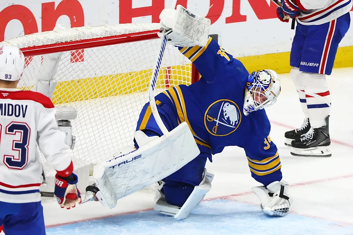 Goalie Alex Lyon's fiery demeanor fuels Buffalo Sabres surge into 2nd round of the playoffs