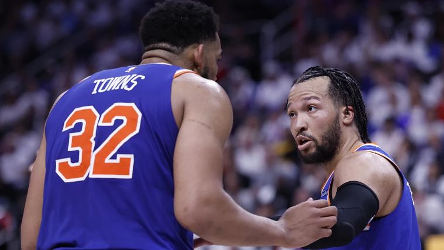 Knicks' Karl-Anthony Towns & Jalen Brunson reach new playoff heights vs. 76ers