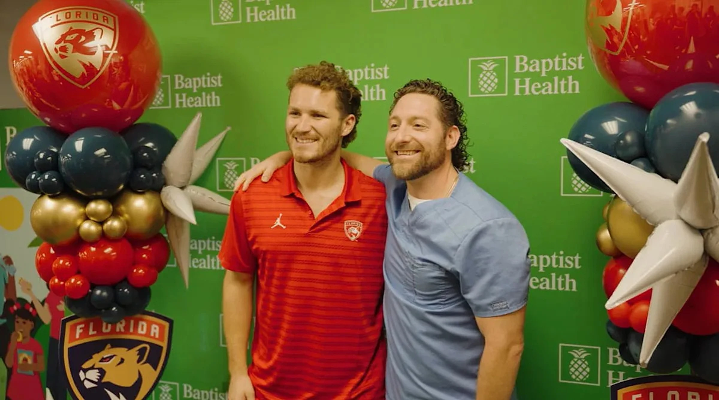 Panthers' Matthew Tkachuk Honors Staff Members At Boca Raton Regional During National Hospital Week