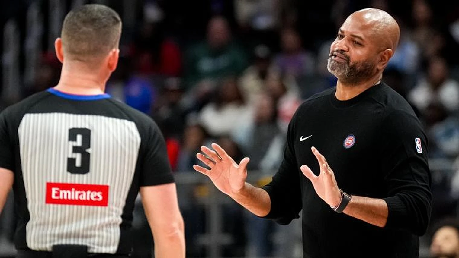 Pistons' J.B. Bickerstaff claims whistles changed since series moved to Cleveland