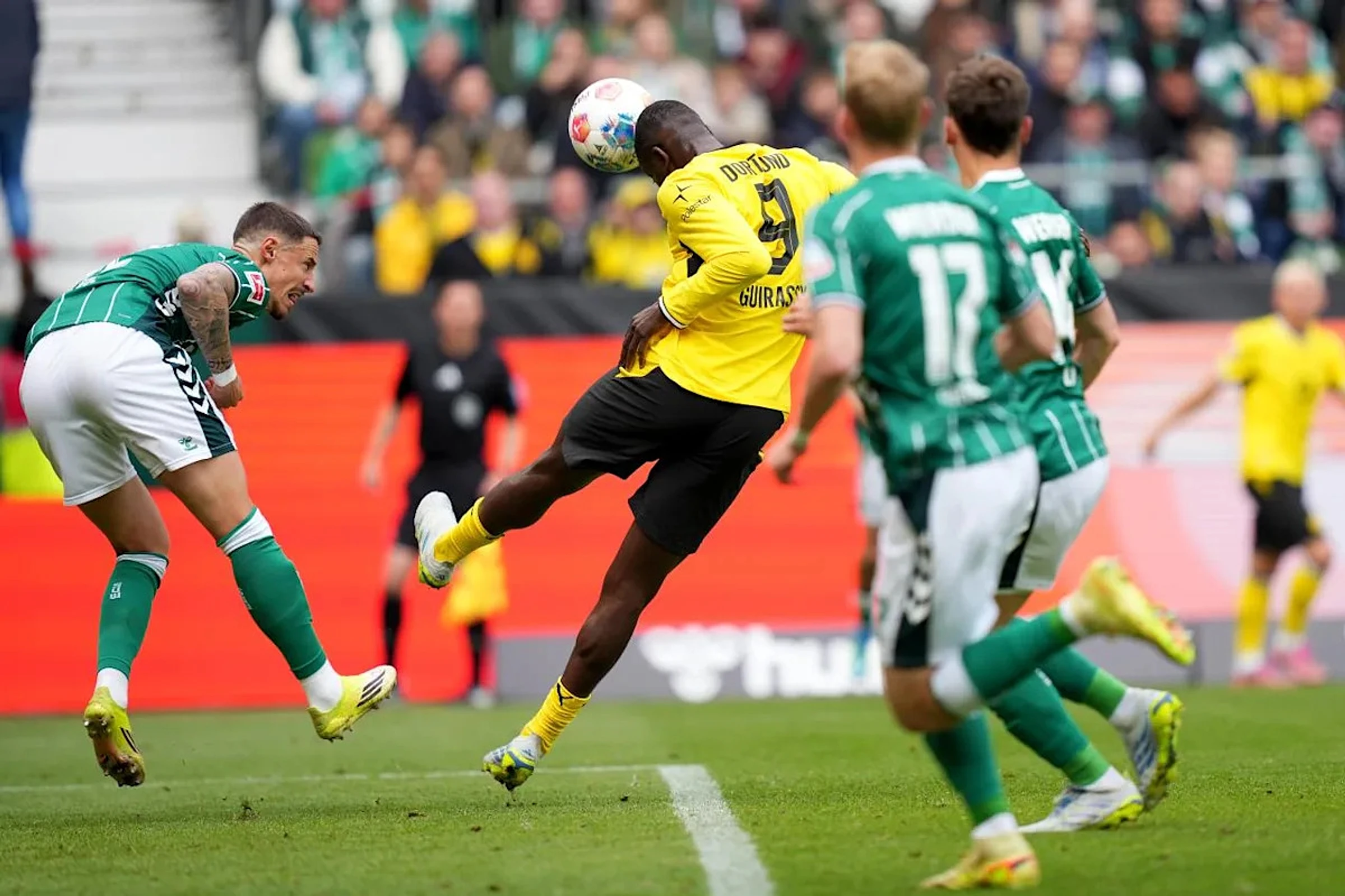 Guirassy and Couto deliver victory for Borussia Dortmund over Werder Bremen