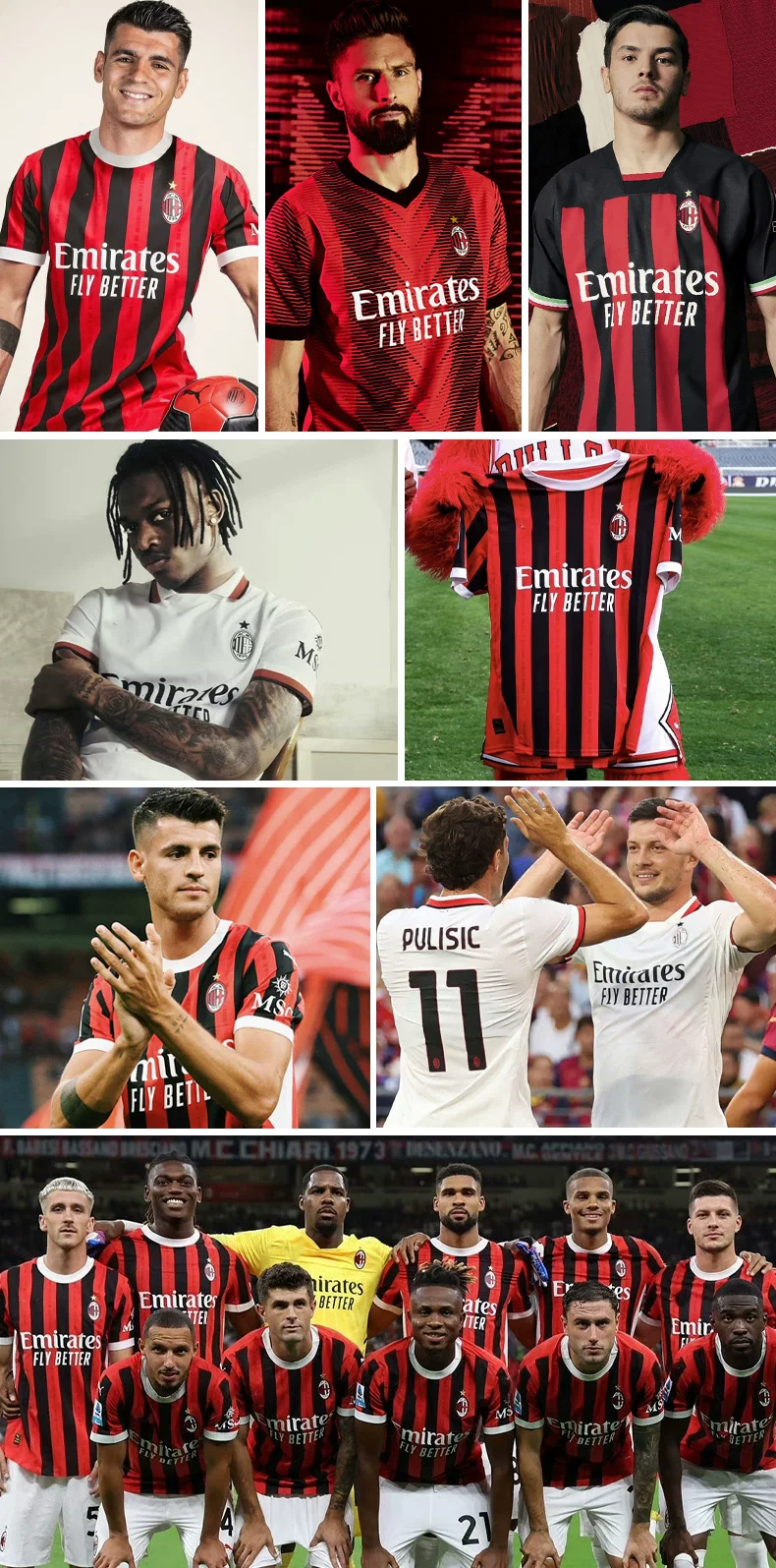 AC Milan 24-25 Home & Away Jersey Kit for Kids detail 1