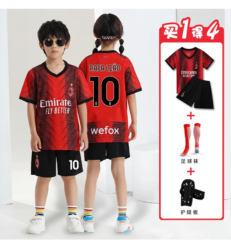 AC Milan 24-25 Home & Away Jersey Kit for Kids detail 10
