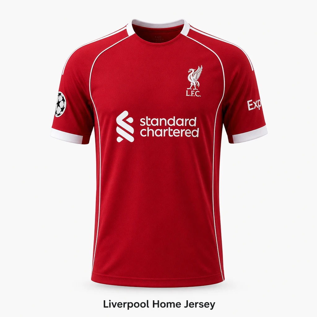 25-26 Liverpool Home Jersey #11 Salah #7 Wirtz #9 Isak Official