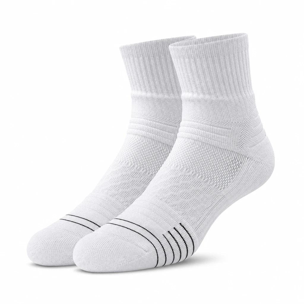 Left & Right Mid-Crew Towel Bottom Basketball Socks Elite Performance