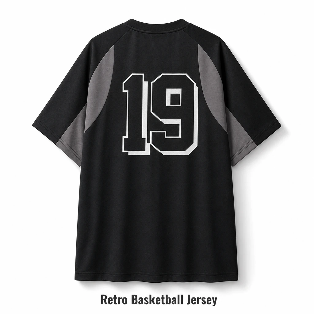 LUSHISI Quick-Dry Basketball Shooting Jersey Retro Street Training Tee