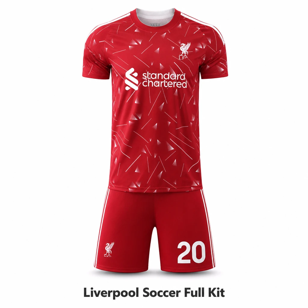 2627 Liverpool Jersey Custom Jota Salah Van Dijk Training Kit Short Sleeve Printing