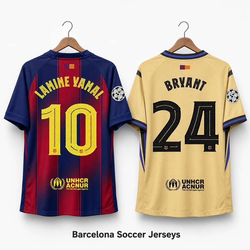 2526 Barcelona Home Rashford Pedri Yamal Jersey