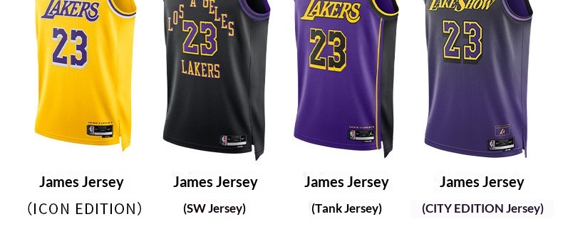 Nike Los Angeles Lakers LeBron James Swingman Jersey detail 2