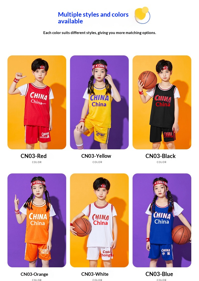 Kids Basketball Jersey Set detail 3