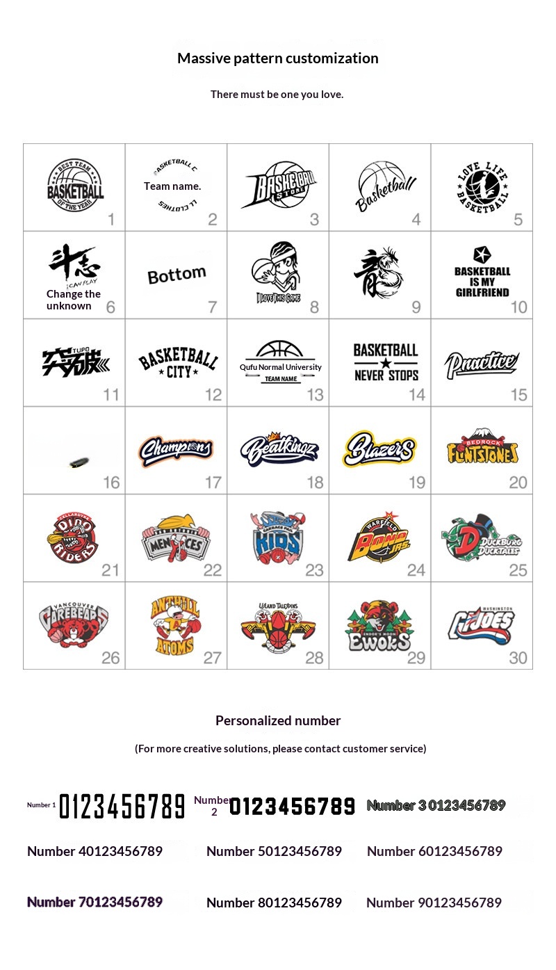 Kids Basketball Jersey Set detail 11