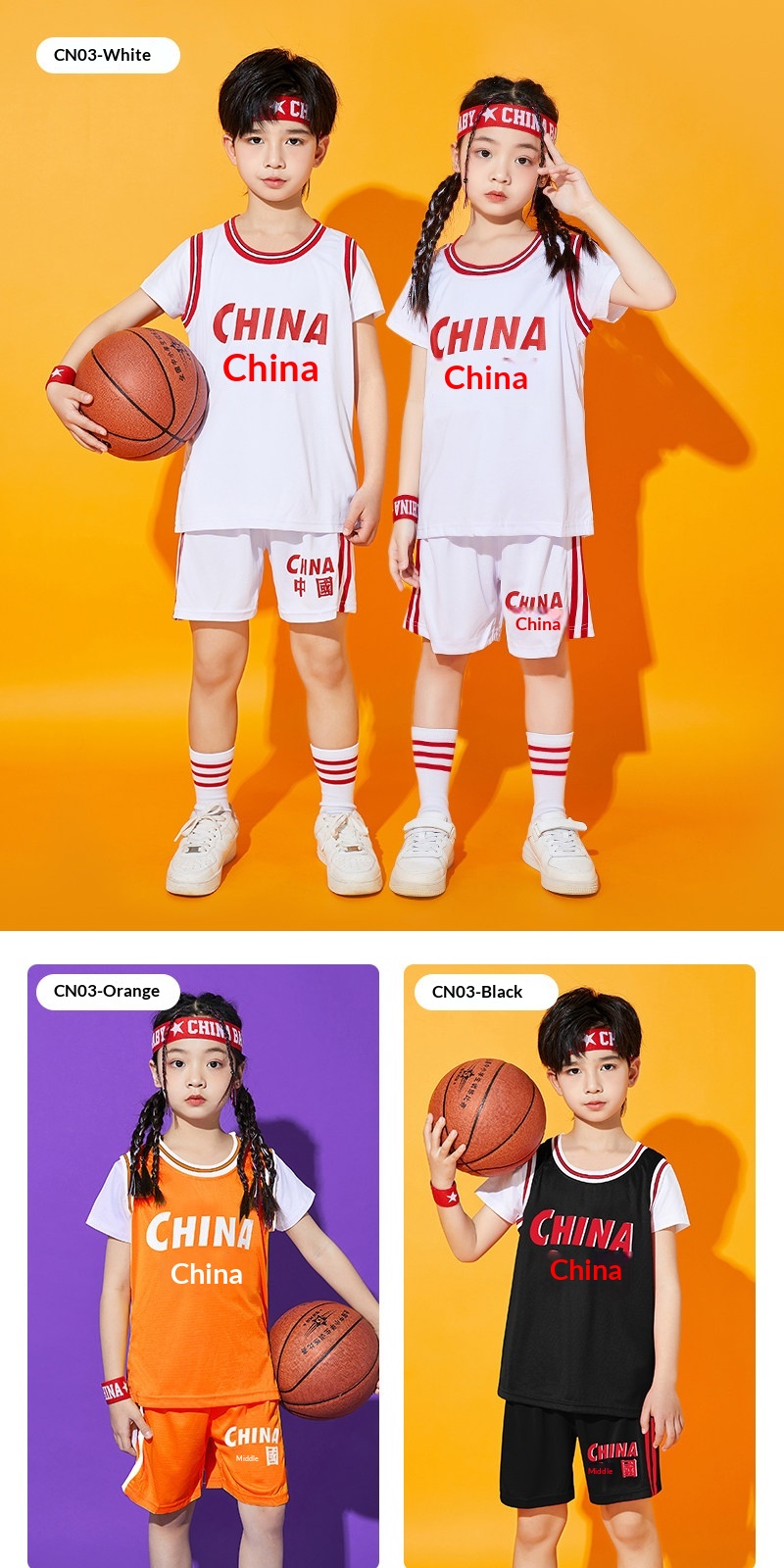 Kids Basketball Jersey Set detail 14